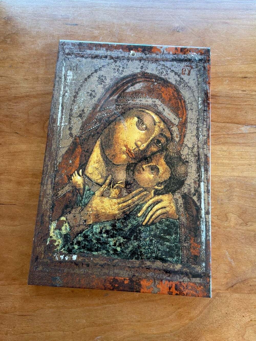 Villeroy & Boch Madonna‎ and Child Lithographic Wall Icon Plaque
